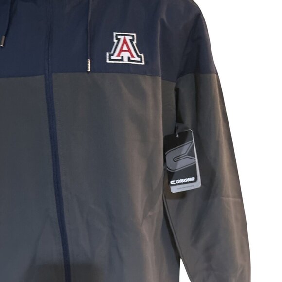 NEW Arizona Wildcats Colosseum Athletics Navy Windbreaker Pullover Jacket Mens L - Picture 3 of 7